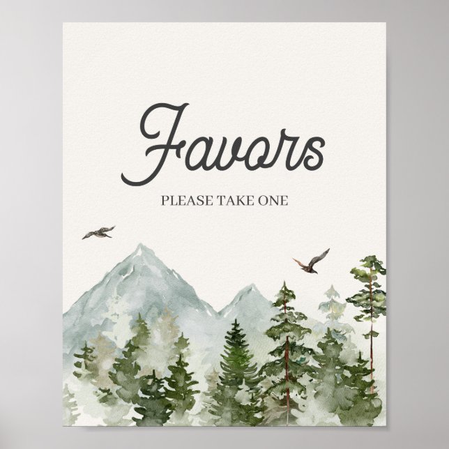 Forest woodland favors sign (Front)