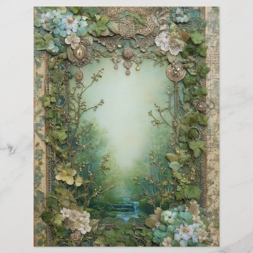 Forest Woodland Junk Journal Scrapbook Paper