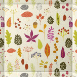 Forest Woodland Nature Ceramic Tile<br><div class="desc">Forest leaves,  berries,  pine cones and all sorts of woodland nature bits and bobs.  Original art by Nic Squirrell.</div>