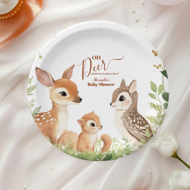 Forest Woodland Oh Deer  Paper Plates (Creator Uploaded)