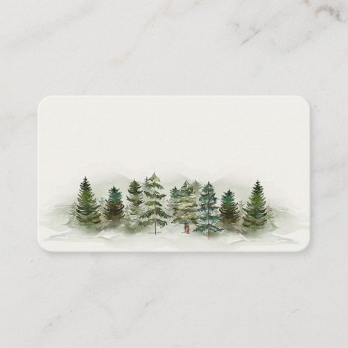 forest woodland place card birthday or baby shower