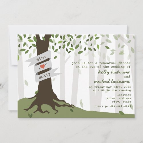 Forest / Woodland Rehearsal Dinner Invitation