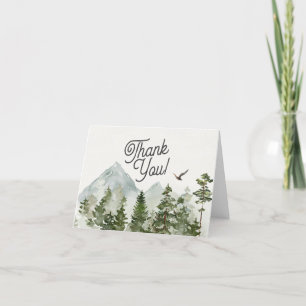 Forest Woodland thank you card for birthday shower
