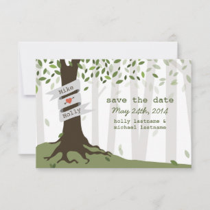 Forest / Woodland Wedding Save The Date