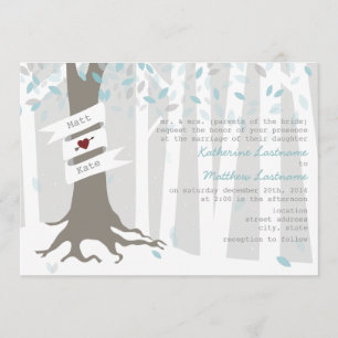 Forest / Woodland Winter Snow Wedding Invitation