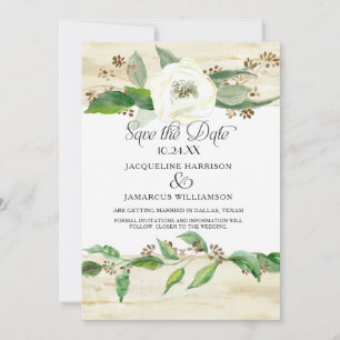 Forest Woodland Wood Leaf BOHO Photo Save the Date
