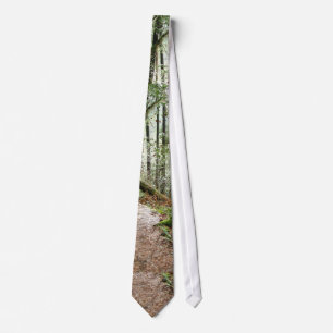 Forest Woods Leaves Trees Hiking Scenic Oregon Neck Tie