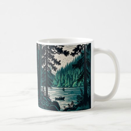 Forest Woods Nature Vintage Northern Landscape Tea Coffee Mug