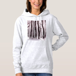 FOREST WOODS SNOWY WINTER SCENERY  HOODIE