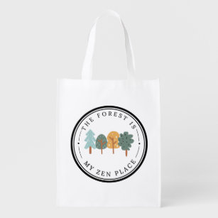 Forest Zen Grocery Bag