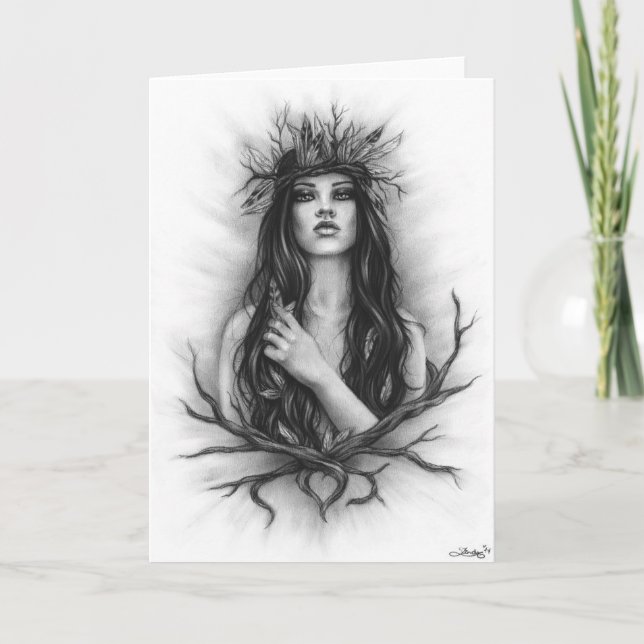 Foresta Dea Goddess Greeting Card (Front)