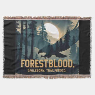 Forestblood - Wild Spirit Born from the Forest Throw Blanket