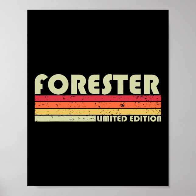 Forester Funny Job Title Profession Birthday Worke Poster (Front)
