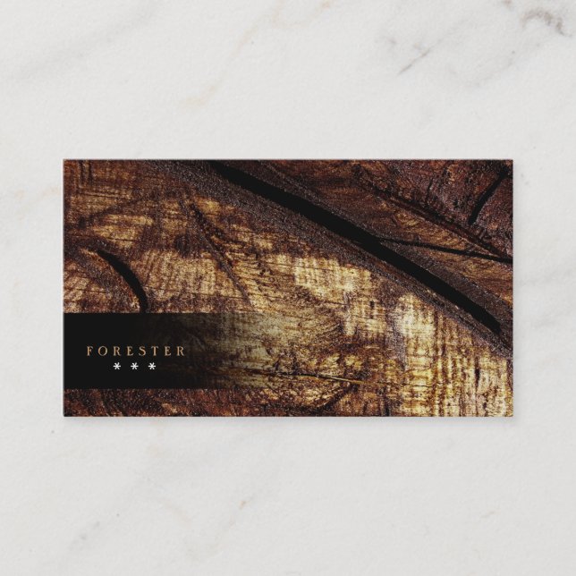 Forester Wood Forest Tree Nature Business Card (Front)
