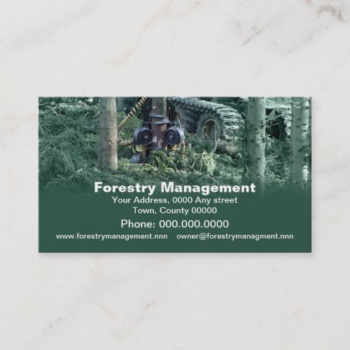 Forestry industries business card