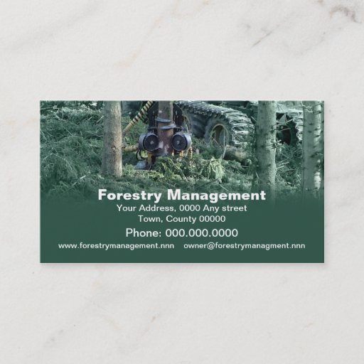 Customizable Forestry industries business card
