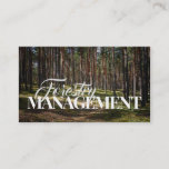 Forestry Management Large Scale Forest Clearance Business Card at Zazzle