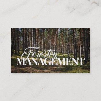 Forestry Management Large Scale Forest Clearance Business Card by GetArtFACTORY at Zazzle