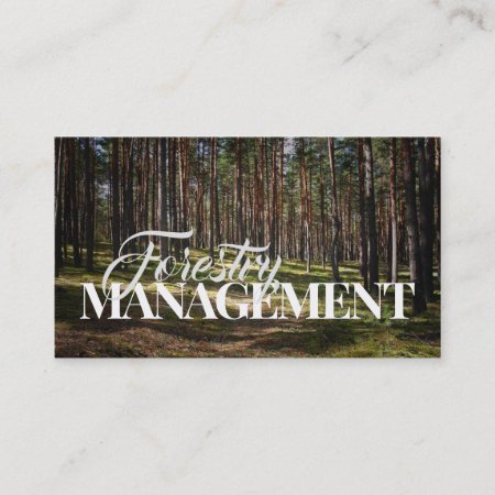 Forestry Management Large Scale Forest Clearance Business Card