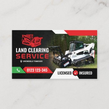 Forestry Mulching  Land Clearing And Bush Hogging Business Card by ProcoreDesigns at Zazzle
