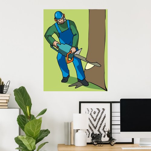 Forestry Worker Poster