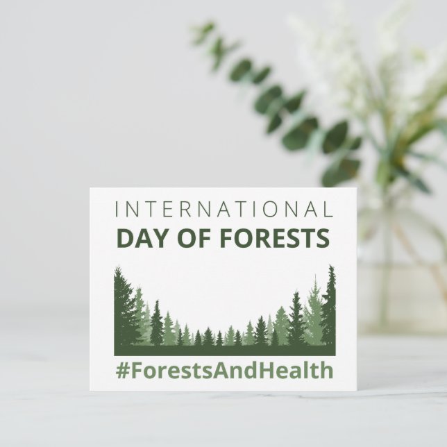 Forests And Health International Day of Forests Postcard (Standing Front)