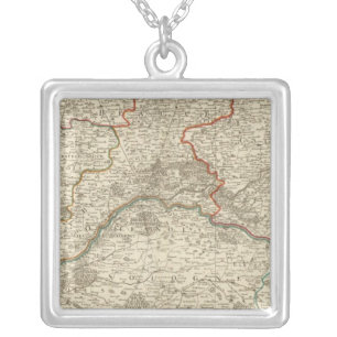Forests and roads of France Silver Plated Necklace