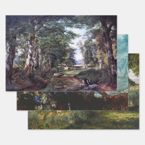 FORESTS AND TREES HEAVY WEIGHT DECOUPAGE WRAPPING PAPER SHEETS