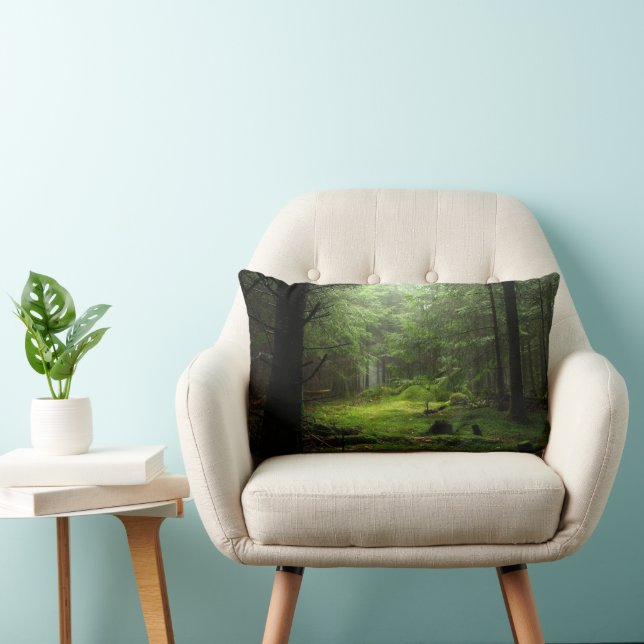 Forests | Auvergne France Lumbar Pillow (Chair)