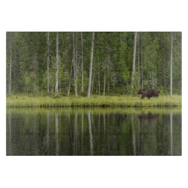 Forests | Bear at Taiga Forest Northern Finland Cutting Board (Front)