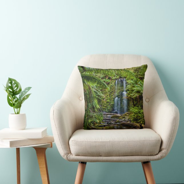 Forests | Beauchamp Falls Australia Throw Pillow (Chair)