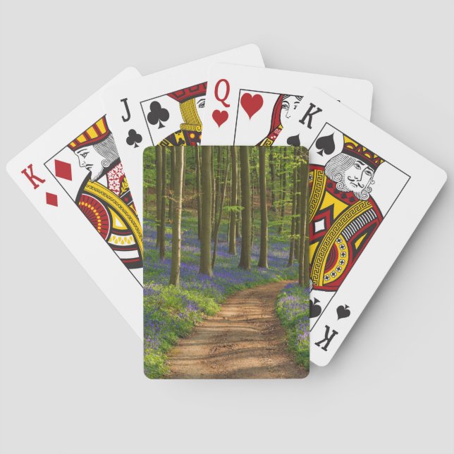 Forests | Bluebell Forest in Belgium Poker Cards (Back)