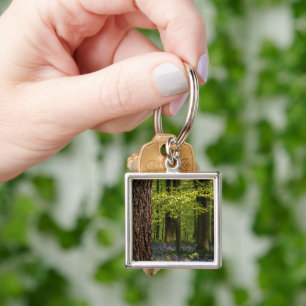 Forests   Bluebells in Belgium Keychain