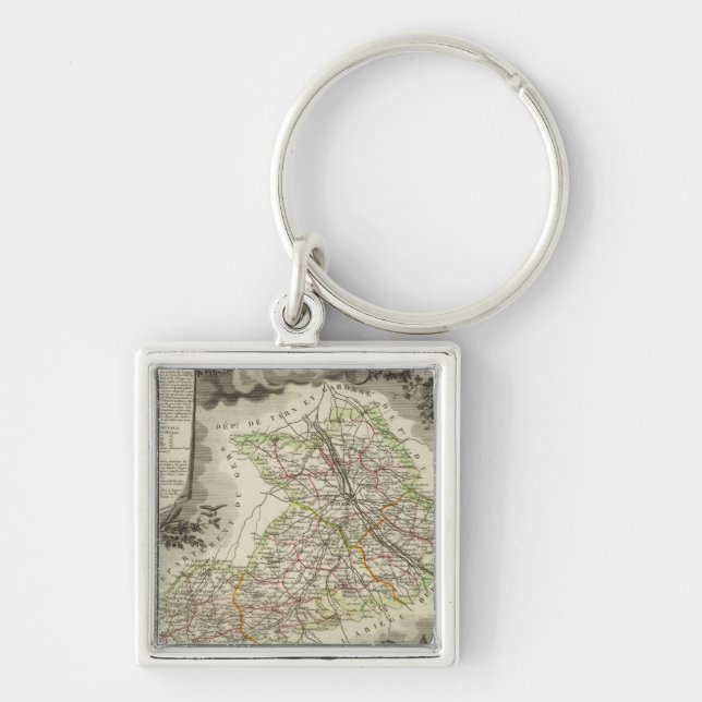 Forests, cities, towns keychain (Front)
