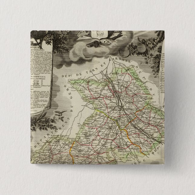 Forests, cities, towns pinback button (Front)