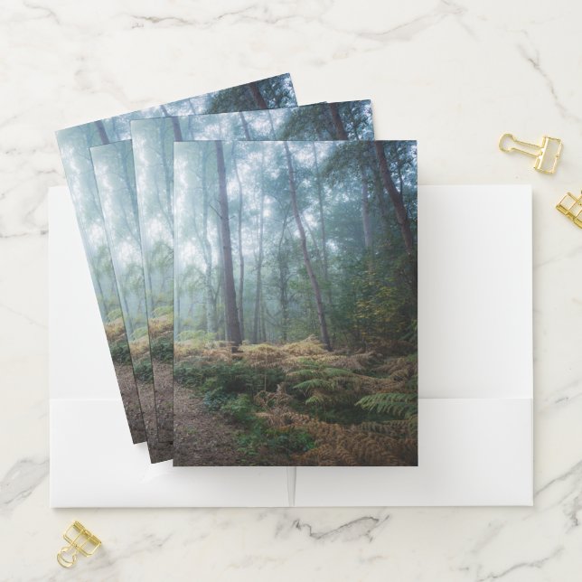 Forests | Dark Foggy Woods Norfolk UK Pocket Folder (In Situ)
