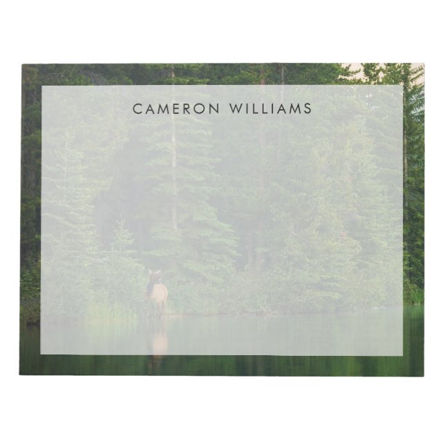 Forests | Elk at Banff National Park Alberta Notepad (Front)