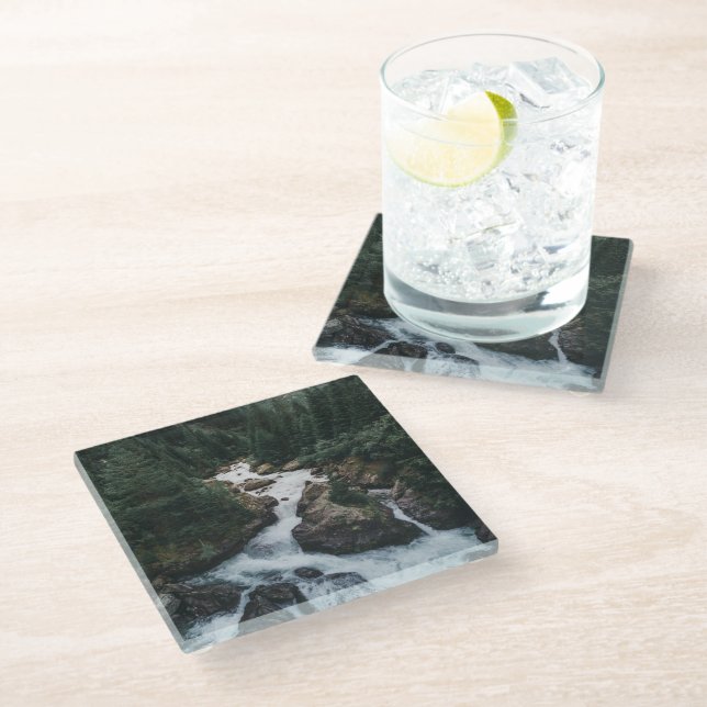 Forests | Grison Graubunden Canton Glass Coaster (Angled)