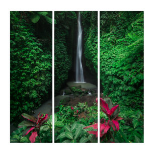 Forests   Leke Leke Waterfalls in Bali Triptych