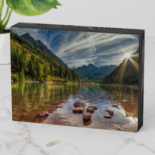 Forests  Maroon Bells Colorado Wooden Box Sign