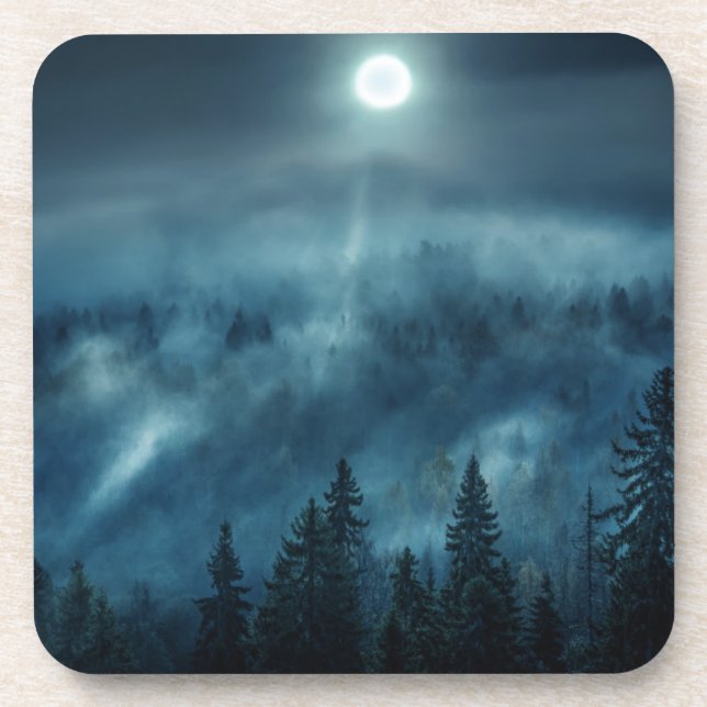 Forests | Moonlit Forest Beverage Coaster (Front)