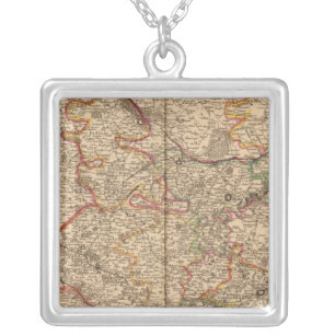 forests of France and Roman roads and churches Silver Plated Necklace
