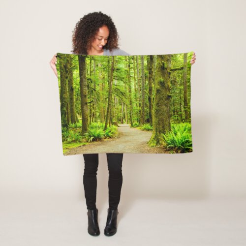 Forests  Olympic National Park Fleece Blanket