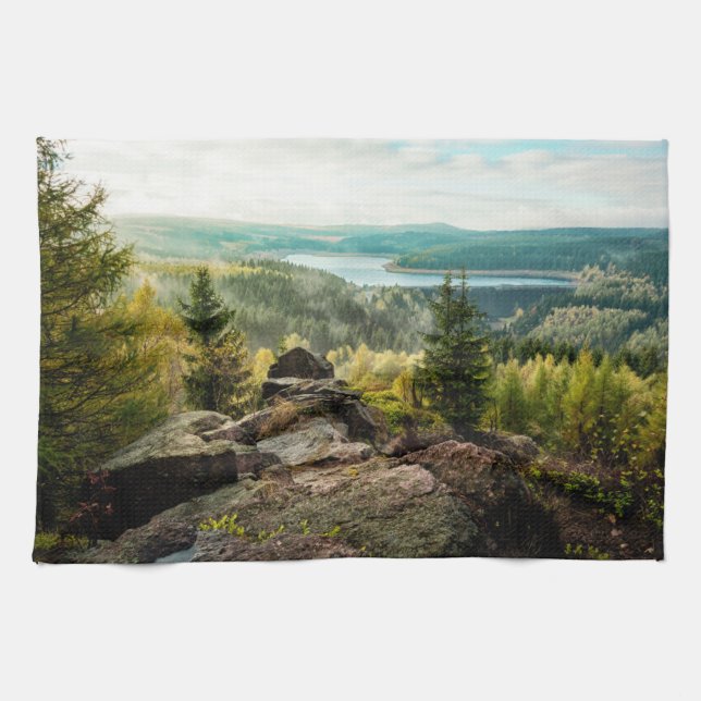 Forests | Ore Mountains Germany Kitchen Towel (Horizontal)