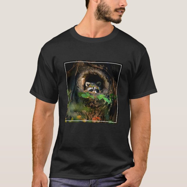 Forests | Raccoon Peeking T-Shirt (Front)