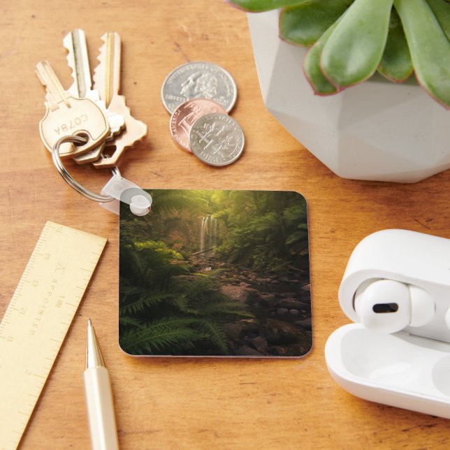 Forests | Sunlight Highlights Waterfall Keychain (Desk)