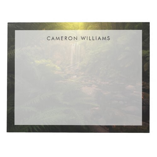 Forests  Sunlight Highlights Waterfall Notepad