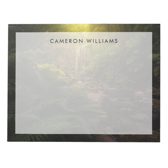 Forests | Sunlight Highlights Waterfall Notepad (Front)