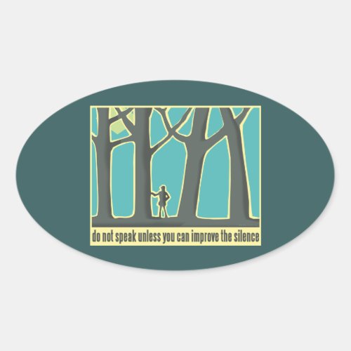 Forests Trees Trekking Oval Sticker