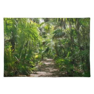 Forests   Tropical Rainforest Tulum Mexico Cloth Placemat